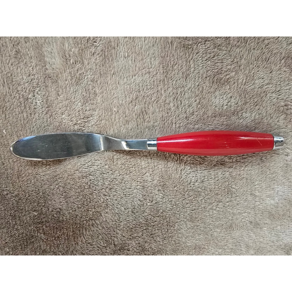 Fiesta Scarlet Red Butter Spreader Knife Stainless Steel Resin Handle Flatware